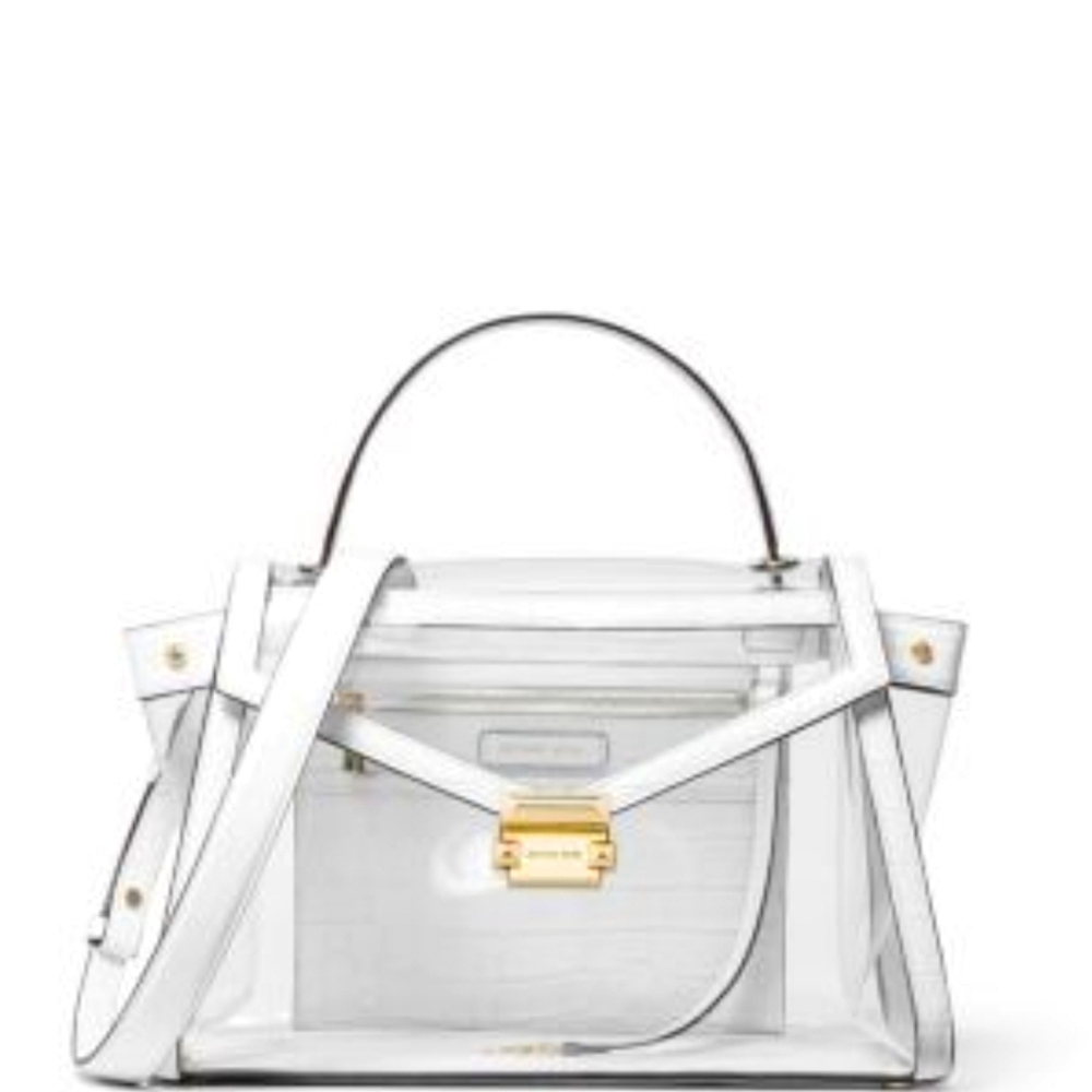 Michael Kors Large Clear Leather Whitney Satchel